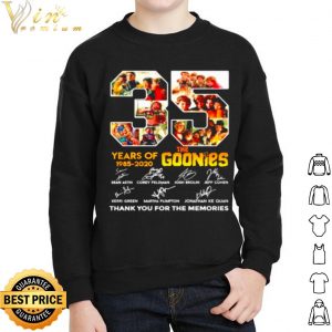 Original 35 Years Of The Goonies 1985 2020 Thank You For The Memories shirt 1