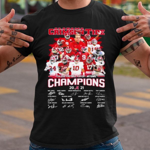 Original Alabama Crimson Tide Football Playoff National Champions 2021 Signature shirt