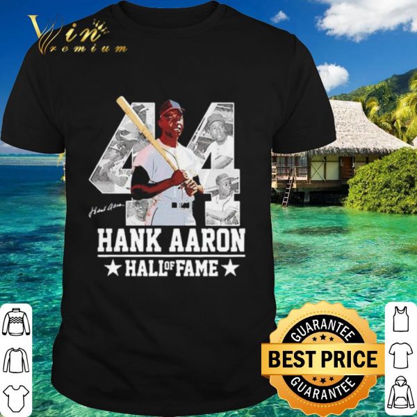 Original Hank Aaron 44 Hall Of Fame Baseball Jersey Hammer Aaron shirt