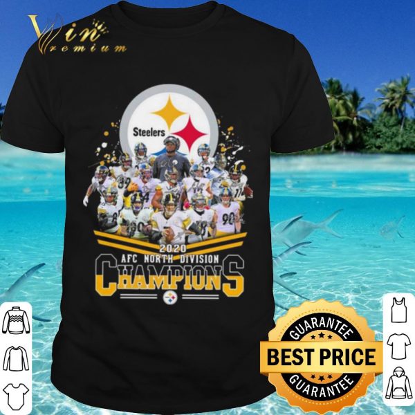 Cool Pittsburgh Steelers 2020 Afc North Division Champions Signatures shirt