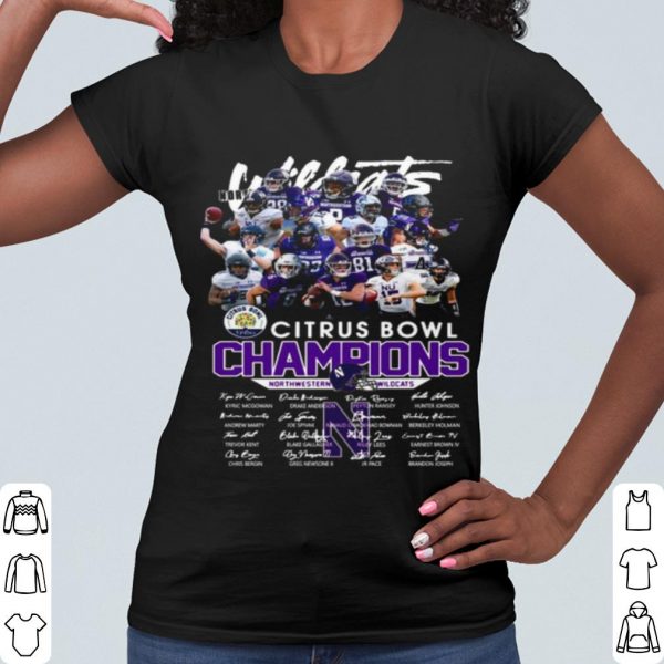 Cool Citrus Bowl Champions Northwestern Wildcats Signatures shirt