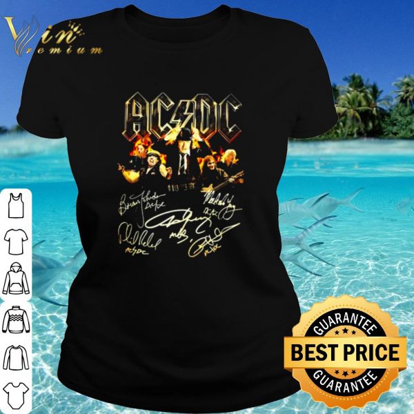 Pretty Signature Acdc Members shirt