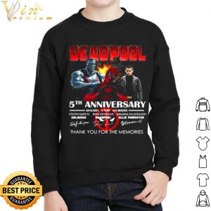 Original Deadpool 5th Anniversary 2016 2021 2 Film 243 Minutes Signatures shirt 1