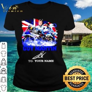Top Guy Martin Motorcycle Racer Signature Union Flag shirt 1