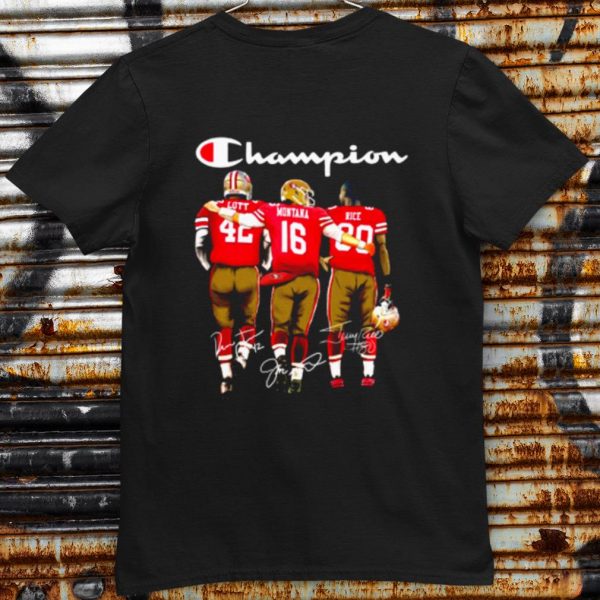 Pretty Champion Lott Montana Rice Signature 49ers Football shirt