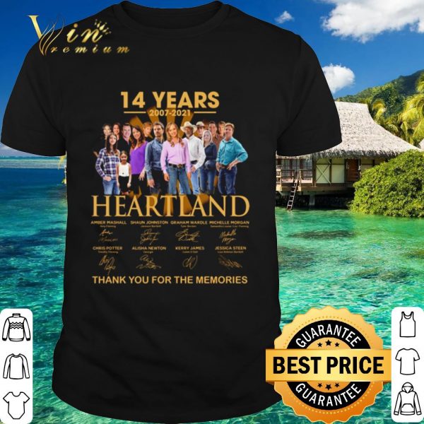 Top 14 Years Of Heartland 2007 2021 Thank You For The Memories shirt