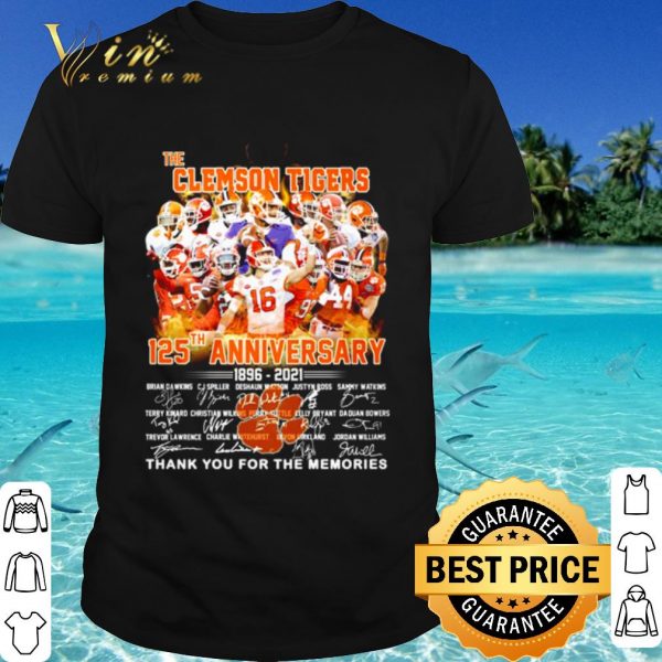 Cool The Clemson Tigers 125th Anniversary Thank The Memories Signature shirt