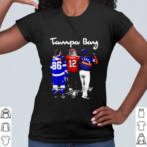 Pretty Tampa Bay Nikita Kucherov Tom Brady And Randy Arozarena Fiends Signature shirt 1