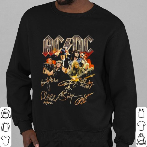 Best ACDC Band All Members Signatures shirt