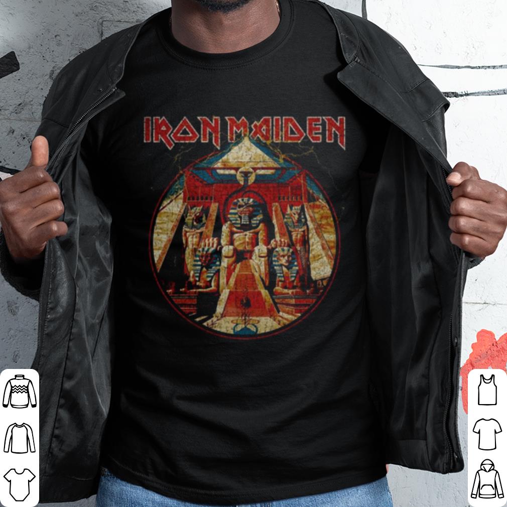 Pretty Iron Maiden Powerslave Lightning Circle shirt Pretty Iron Maiden Powerslave Lightning Circle shirt