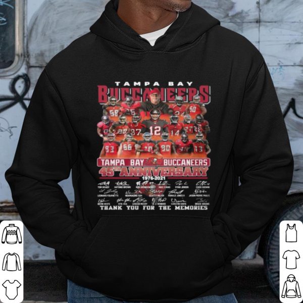 Official Tampa Bay Buccaneers 45th Anniversary Signatures Thank The Memories shirt