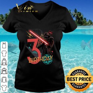 Awesome Star Wars Darth Vader 3rd Birthday Abstract Background shirt 2