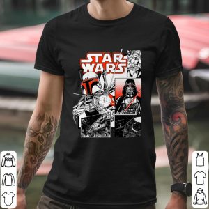 Hot Star Wars Boba Fett Darth Vader Comic Panels shirt 3