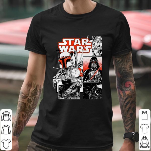 Hot Star Wars Boba Fett Darth Vader Comic Panels shirt