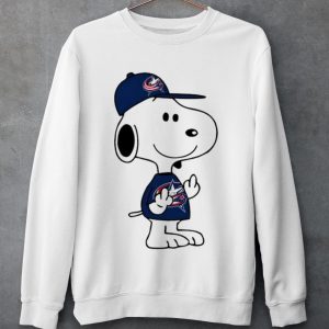 Top Snoopy Columbus Blue Jackets NHL Double Middle Fingers Fck You shirt 2