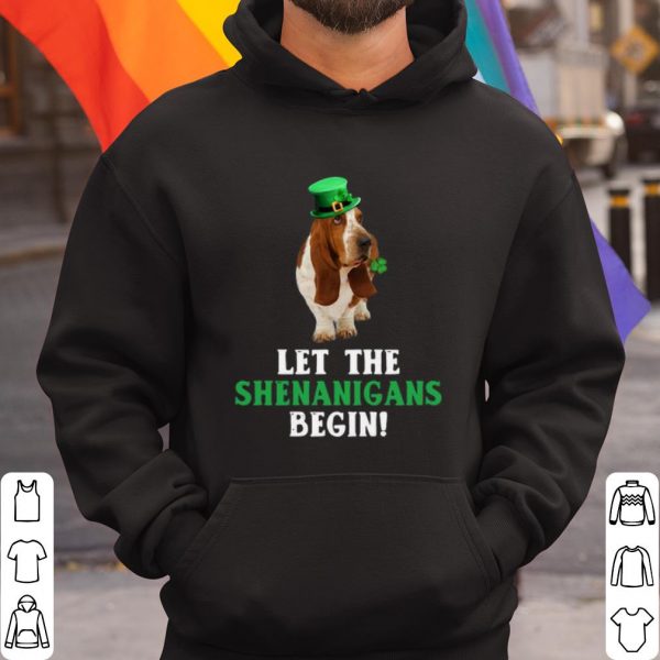 Official Basset Hound Leprechaun Let The Shenanigans Begin shirt
