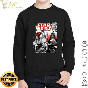 Hot Star Wars Boba Fett Darth Vader Comic Panels shirt 1