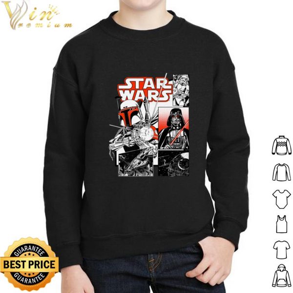 Hot Star Wars Boba Fett Darth Vader Comic Panels shirt