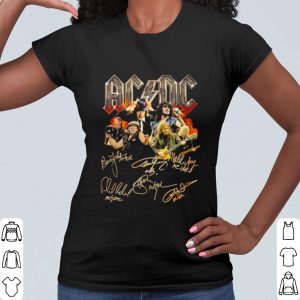 Best ACDC Band All Members Signatures shirt 1