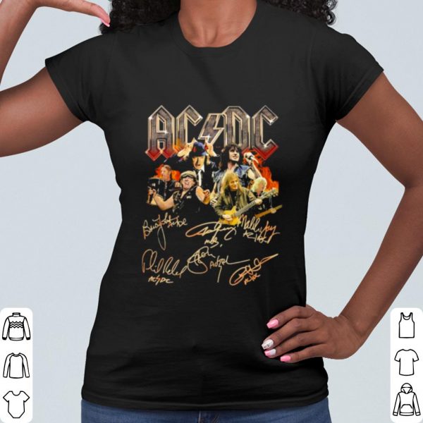 Best ACDC Band All Members Signatures shirt