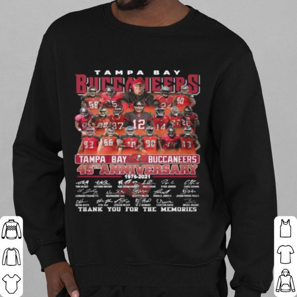 Official Tampa Bay Buccaneers 45th Anniversary Signatures Thank The Memories shirt