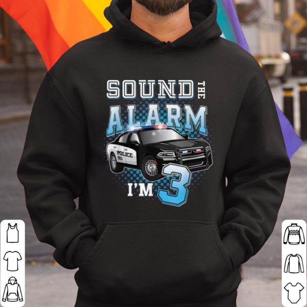 Original Sound The Alarm I'm 3 Policeman Blue Lights Car shirt