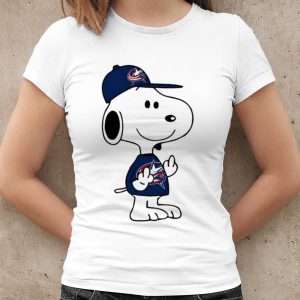 Top Snoopy Columbus Blue Jackets NHL Double Middle Fingers Fck You shirt 1