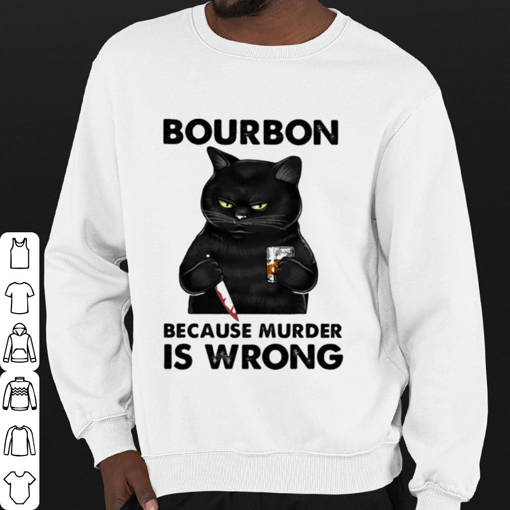 9ad8e089 pretty black cat bouron because murder is wrong drink coffee shirt 4 - Pretty Black Cat Bouron Because Murder Is Wrong Drink Coffee shirt