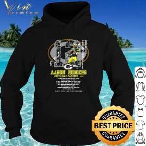 Cool 12 Aaron Rodgers Green Bay Packers Thank The Memories Signatures shirt 3