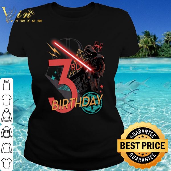 Awesome Star Wars Darth Vader 3rd Birthday Abstract Background shirt