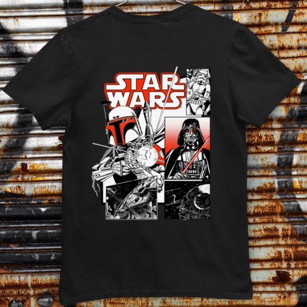 Hot Star Wars Boba Fett Darth Vader Comic Panels shirt