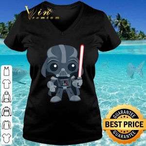 Funny Star Wars Cute Darth Vader and Cartoon Saber Graphic shirt 2