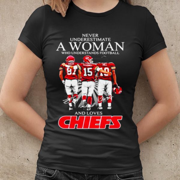 Top Never Underestimate A Woman Who Understand Football And Loves Chiefs shirt