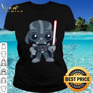 Funny Star Wars Cute Darth Vader and Cartoon Saber Graphic shirt 1