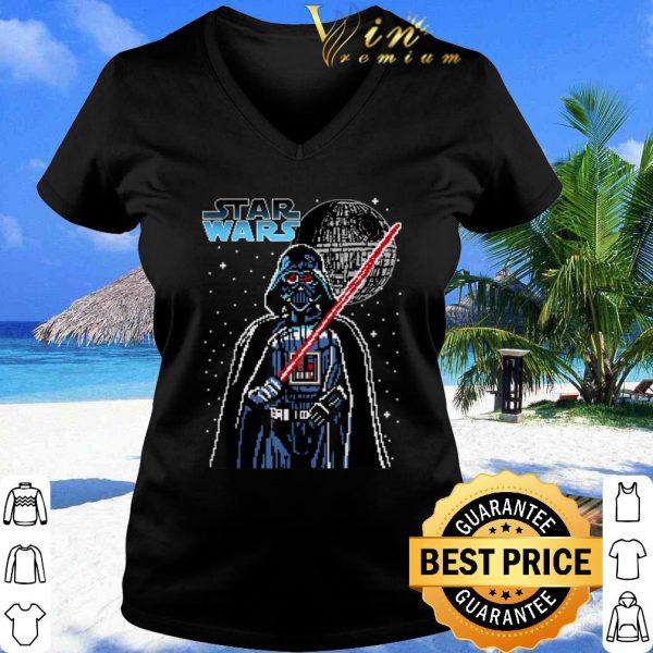 Official Star Wars 8-bit Pixel Darth Vader Death Star Graphic shirt