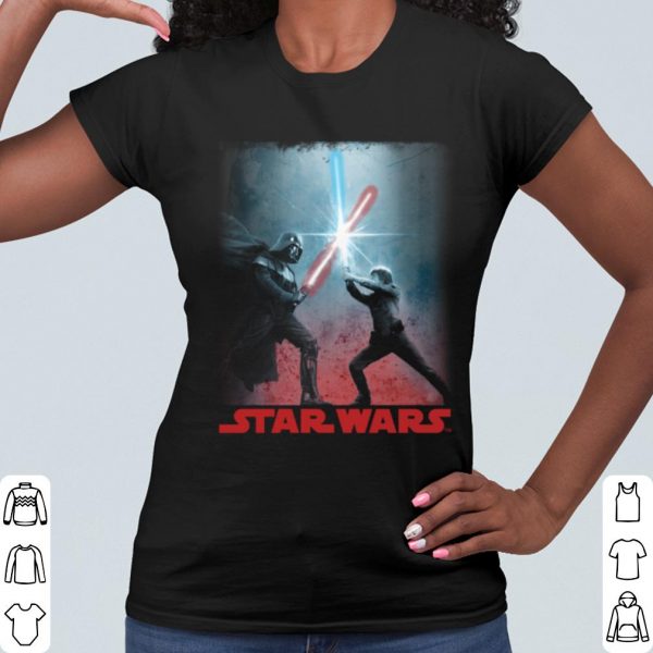 Pretty Star Wars Darth Vader Luke Skywalker Battle Silhouette shirt