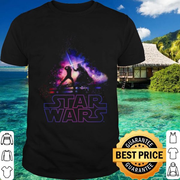 Funny Star Wars Luke Skywalker Darth Vader Lightsaber Silhouette shirt