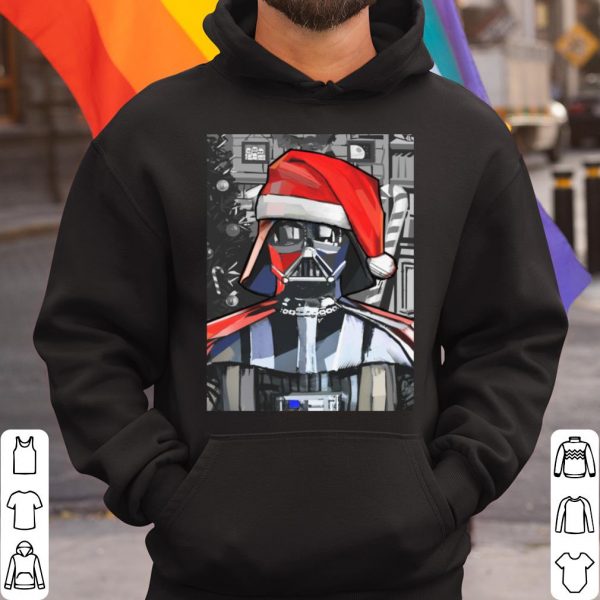Pretty Star Wars Darth Vader Santa Hat Christmas Painting Poster shirt