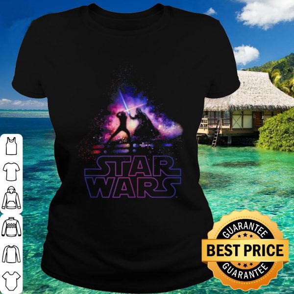 Funny Star Wars Luke Skywalker Darth Vader Lightsaber Silhouette shirt