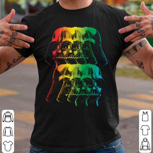 Top Star Wars Darth Vader Rainbow Gradient Helmet shirt
