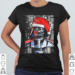 Pretty Star Wars Darth Vader Santa Hat Christmas Painting Poster shirt 3