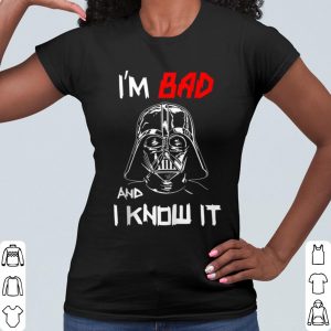 Cool Star Wars Darth Vader I'm Bad And I Know It Portrait shirt 1