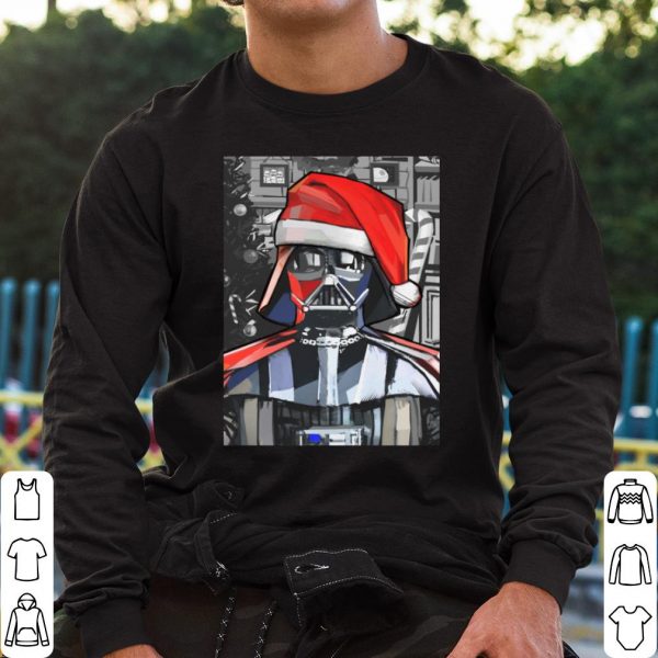 Pretty Star Wars Darth Vader Santa Hat Christmas Painting Poster shirt