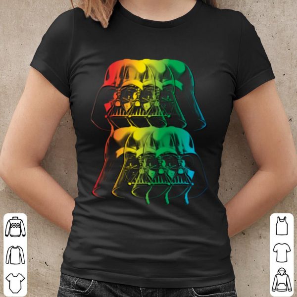 Top Star Wars Darth Vader Rainbow Gradient Helmet shirt