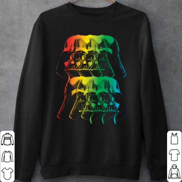 Top Star Wars Darth Vader Rainbow Gradient Helmet shirt