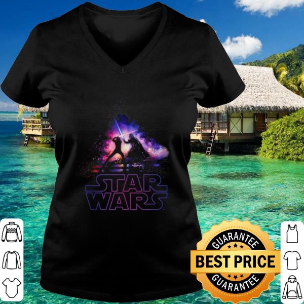 Funny Star Wars Luke Skywalker Darth Vader Lightsaber Silhouette shirt