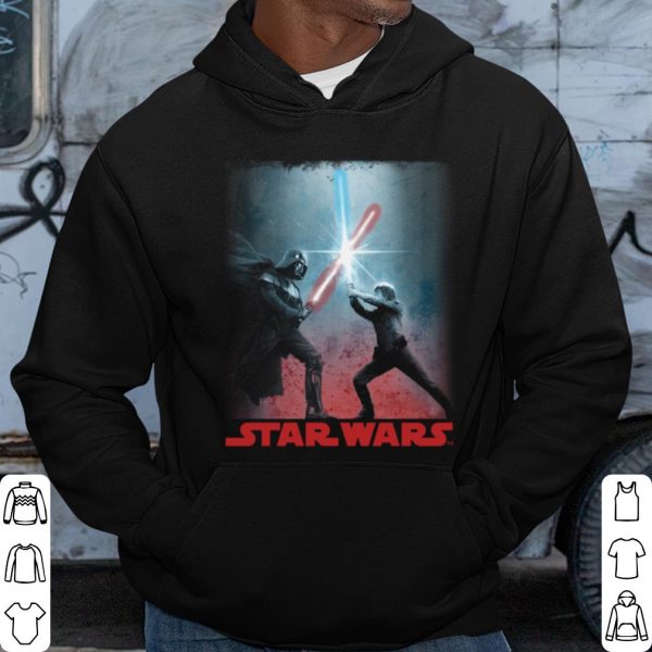 Pretty Star Wars Darth Vader Luke Skywalker Battle Silhouette shirt