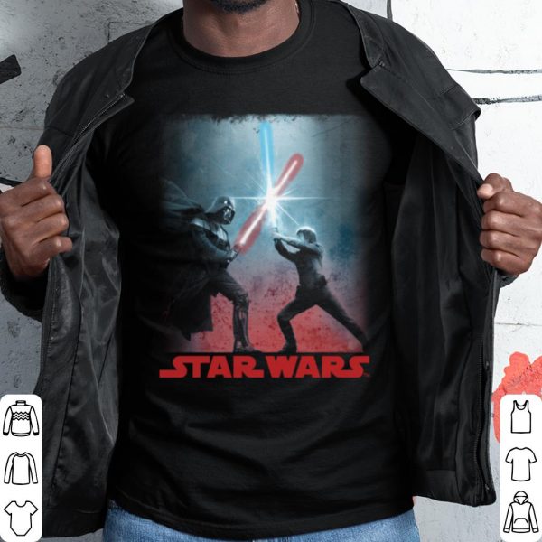 Pretty Star Wars Darth Vader Luke Skywalker Battle Silhouette shirt
