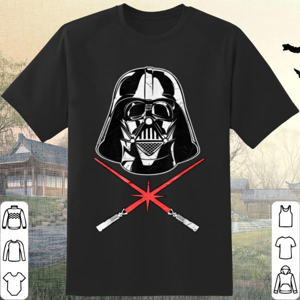 Hot Star Wars Darth Vader Head Shot Light Sabers Graphic shirt