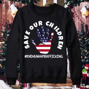 Hot Save Our Children End Human Trafficking American Flag For Patriots shirt 3